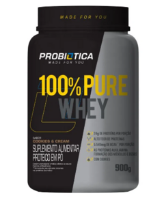 100% PURE WHEY POTE 900G COOKIES AND CREAM - PROBIOTICA