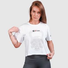 T-SHIRT CROPPED FEM. - BRANCO - M NC EXTREME na internet