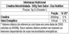 CREATINA MONOHIDRATADA 300G - DUX NUTRITION LAB - comprar online