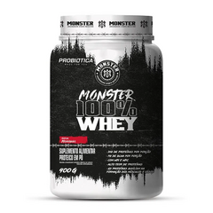 MONSTER 100% WHEY POTE 900G MORANGO - PROBIÓTICA