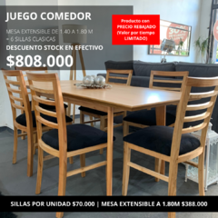 JUEGO COMEDOR CLASIC STOCK