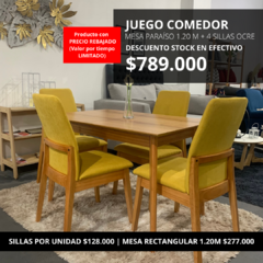 JUEGO COMEDOR OCRE STOCK