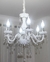 Lustre 6 Braços com Cristal Candelabro - comprar online