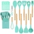 Kit Utensílios de Cozinha 13 Pçs Silicone Cabo de Madeira