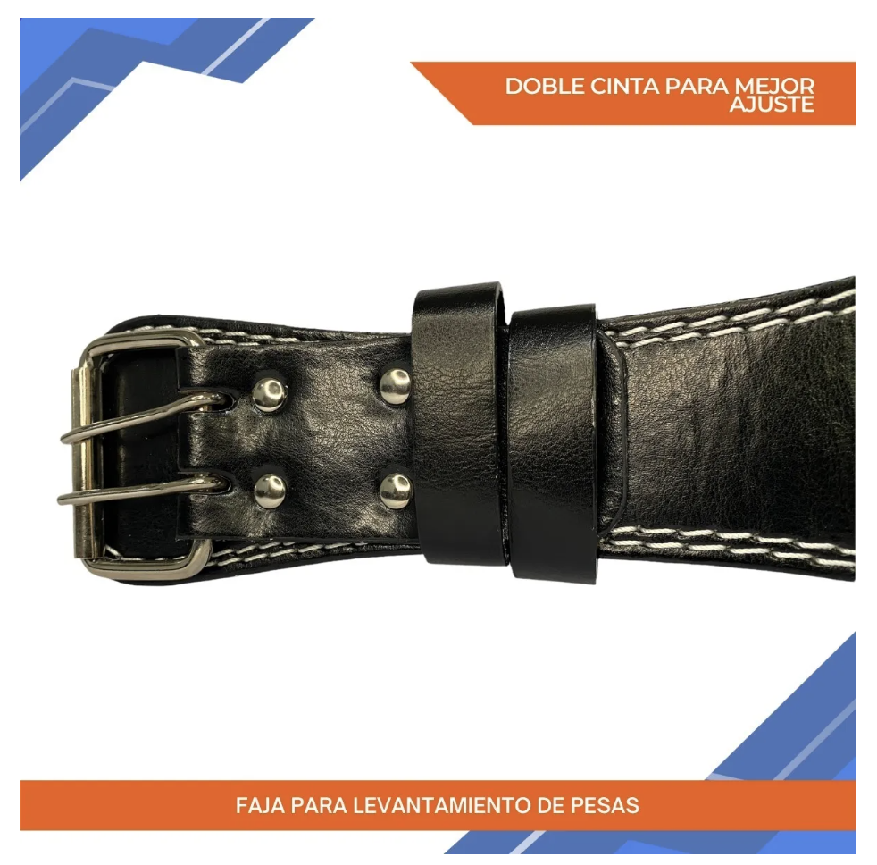 Cinturon Faja Cuero Pesas Crossfit Gym Acojinada Premium-S