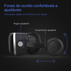 Óculos 3D realidade virtual sem fio com controle remoto 