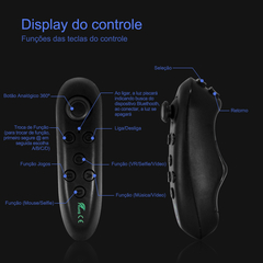 Óculos 3D realidade virtual sem fio com controle remoto 