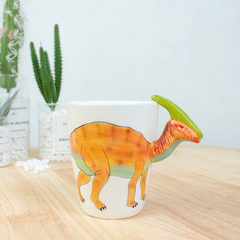 Caneca 3D de cerâmica infantil meus amiguinhos dinossauros e outros bichinhos