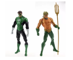 Boneco articulado em PVC do Universo DC Liga da Justiça Lanterna Verde e Aquaman