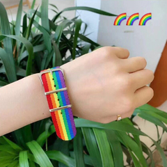 Pulseira do orgulho gay trançada em nylon