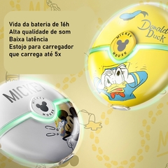 Fone de ouvido Disney bluetooth sem fio alta qualidade de som