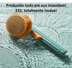 Escova para pentear pets de aço inoxidável com plástico abs