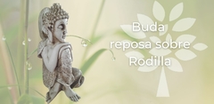 Buda Resposando sobre Rodilla - Buda de Resina