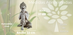 Buda Resposando sobre Rodilla - Buda de Resina - comprar online