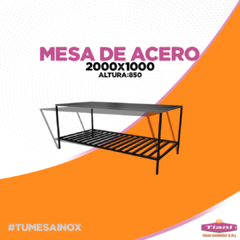 Mesa de Acero Inoxidable 20x20 con estante en internet