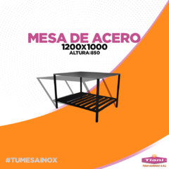 Mesa de Acero Inoxidable 30x30 con estante - #tumesainox