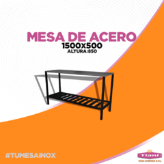 Mesa de Acero Inoxidable 30x30 con estante - #tumesainox