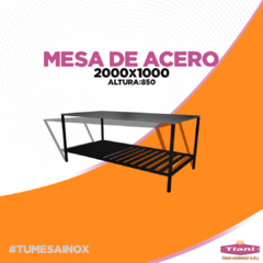 Mesa de Acero Inoxidable 30x30 con estante en internet