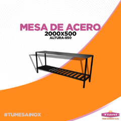 Mesa de Acero Inoxidable 30x30 con estante en internet