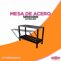 Mesa de Acero Inoxidable 40X40 con estante - tienda online