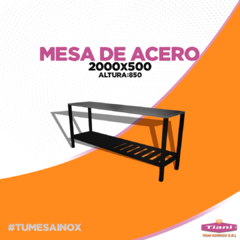 Mesa de Acero Inoxidable 40X40 con estante en internet