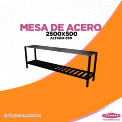 Mesa de Acero Inoxidable 40X40 con estante - comprar online