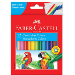 Canetinhas Hidrográficas Cores Mais Vivas Lavável Faber-Castell 12 Cores - comprar online