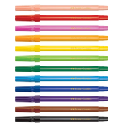 Canetinhas Hidrográficas Cores Mais Vivas Lavável Faber-Castell 12 Cores na internet