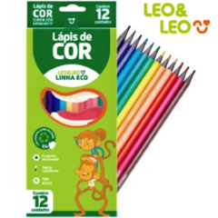 Lápis De Cor 12 Cores Leo & Leo Eco Sextavado Linha Ecológico