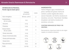 GALLETAS SNACK RAWMESAN Y REMOLACHA 130 GR ALMADRE - comprar online