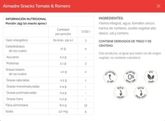 GALLETAS SNACK TOMATE Y ROMERO 130 GR ALMADRE - comprar online