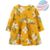 Vestido Manga Longa Carter's - Amarelo Com Flores Branca - comprar online