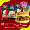 Combo 015 - Hamburguesa 55 gr 20 Unidades