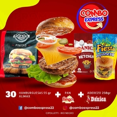 Combo 016 - Hamburguesa 55 gr 30 Unidades