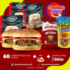 Combo 017 - Hamburguesa 55 gr 60 Unidades