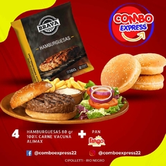 Combo 018 - hamburguesa 80 gr 4 unidades