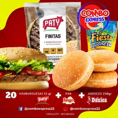 Combo 025 - Hamburguesa 55 Gr - 20 Unidades