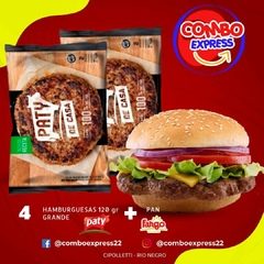 Combo 032 - Hamburguesa 120 gr - 4 Unidades