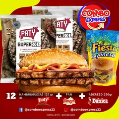 Combo 037 - Hamburguesa Super Paty XL - 125 gr 12 Unidades