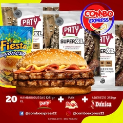 Combo 038 - Hamburguesa Super Paty XL - 125 gr 20 Unidades