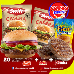 Combo 051 - Hamburguesa Swift Casera - 120 gr 20 Unidades