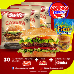 Combo 052 - Hamburguesa Swift Casera - 120 gr 30 Unidades