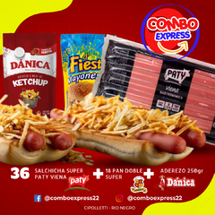 Combo 069 - 18 Súper pancho Doble Paty Gastronomica