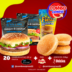 C101 - Hamburguesa Black Label 80 gr / Fargo - 20 Unidades