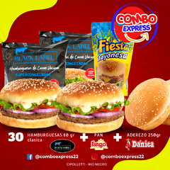 C102 - Hamburguesa Black Label 80 gr / Fargo 30 Unidades