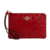 Muñequera Coach monogram charol roja