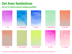 Set Aves fantásticas 10 colores en internet