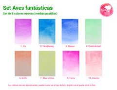 Set Aves fantásticas 8 colores - comprar en línea