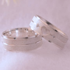 Alianças de namoro Diamantada Friso 7mm Prata 950 Legítima + Brindes na internet