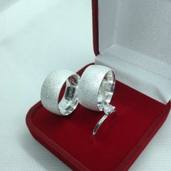 Aliança Diamantada Abaulada 11mm Prata950 Legítima + Brindes - comprar online